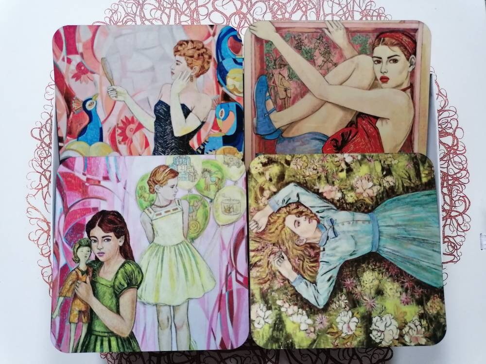 4 Sous-Verres 7 Péchés Capitaux I