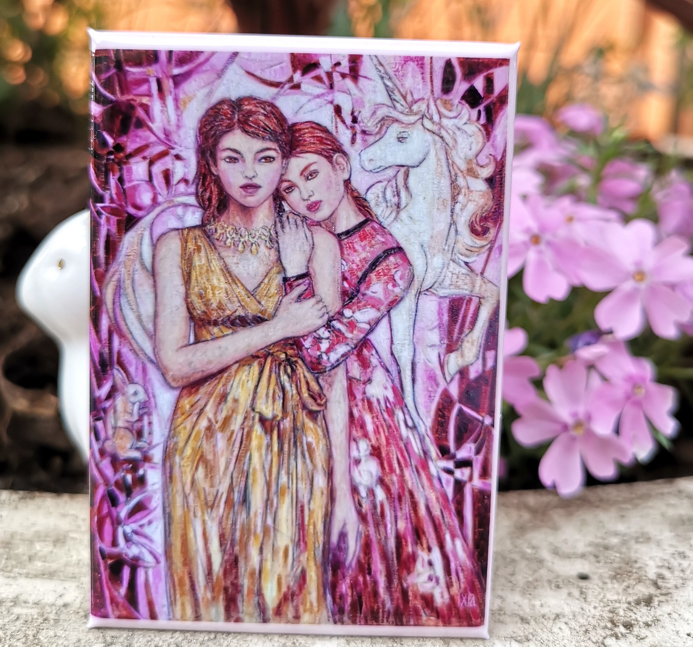 Magnet Luxe Illustré Les Dames à La Licorne Le Toucher