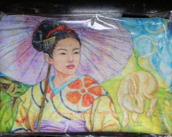 Trousse moyenne "Japonaise à l'ombrelle"