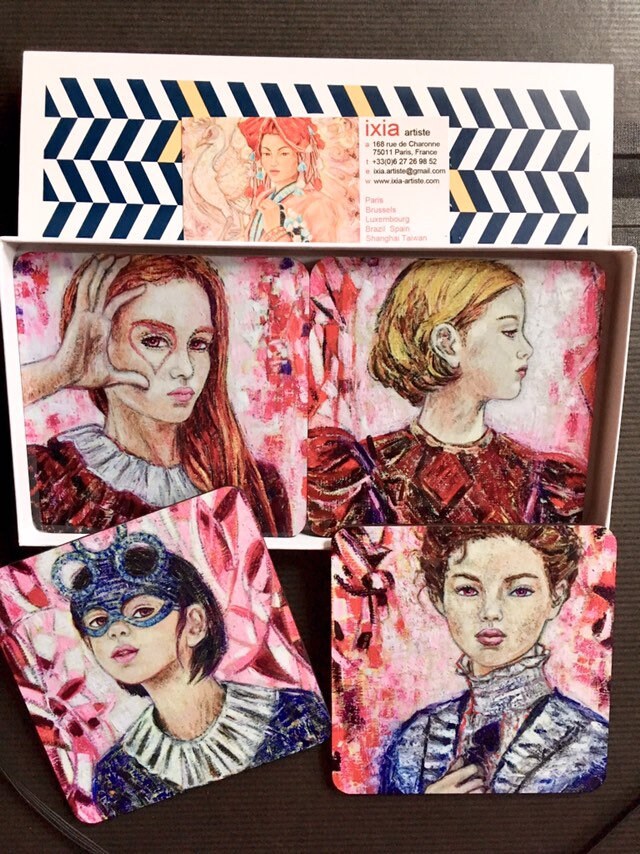 4 Sous-Verres Jeu de Dames