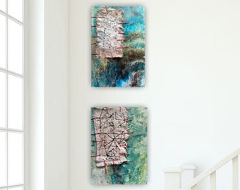 Set of 2 Acrylic Painting/Abstract Art/Original