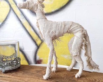 Silken Windsprite Figure/ Greyhound Sculpture/ Greyhound Art/ Greyhound Art