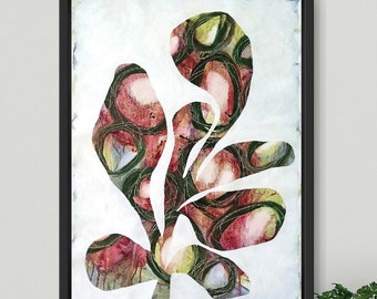 Mangold/Abstrakt Art/Vegetables/Salad/Garten/A4/Wandbild/Download/Artprint