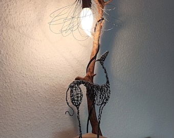 Lampe Windhundkunst/ Greyhound Art/ Lampe/ Stehlampe/ Unikat/ Drahtskulptur Windhund