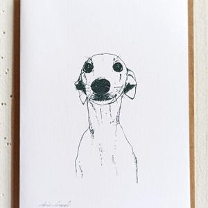 Windhund/Whippet/Windspiel/Galgo/Karte/Grußkarte/Klappkarte