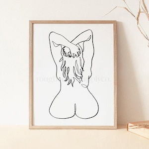 Body Positive Line Art, Female Figure Art Print, Minimalist Wall Art, Printable Wall Art, DIGITAL DOWNLOAD, Digital Art Print, Line Drawing