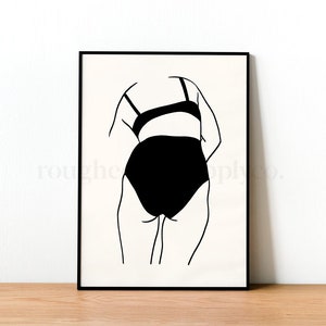 Body Positive Line Art, Female Figure Art Print, Minimalist Wall Art, Printable Wall Art, DIGITAL DOWNLOAD, Digital Art Print, Line Drawing