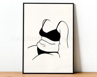 Cuerpo positivo línea arte, figura femenina impresión de arte, arte de pared minimalista, arte de pared imprimible, descarga digital, impresión de arte digital, dibujo de línea