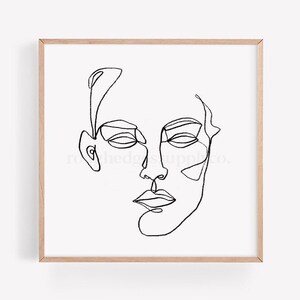 Abstract Woman, Female Portrait, Female Face, Minimalist Wall Art, Printable Wall Art, DIGITAL DOWNLOAD, Digital Art Print, Line Drawing