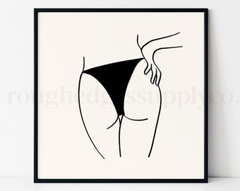 Body Positive Line Art, Female Figure Art Print, Minimalist Wall Art, Printable Wall Art, DIGITAL DOWNLOAD, Digital Art Print, Line Drawing