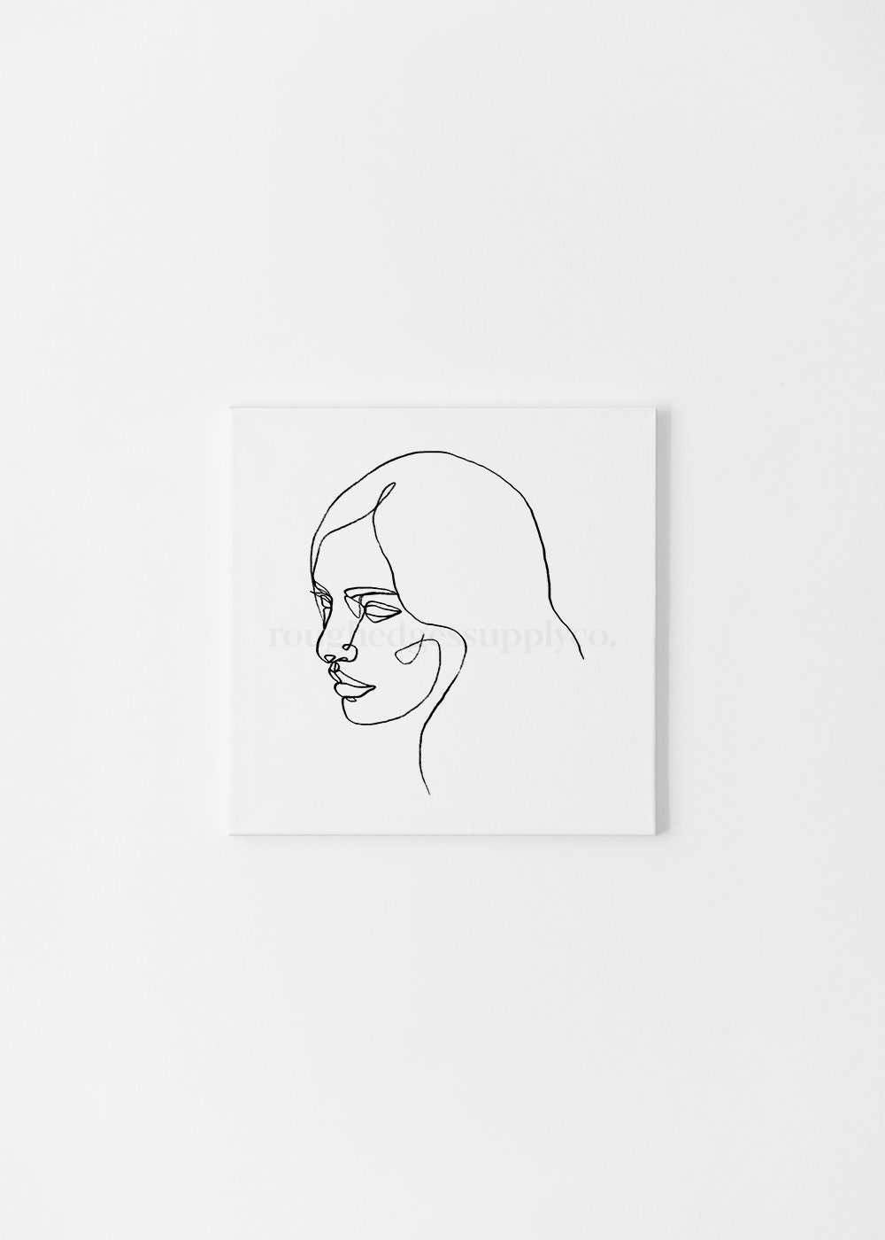 Abstract Woman Female Portrait Female Face Minimalist Wall | Etsy