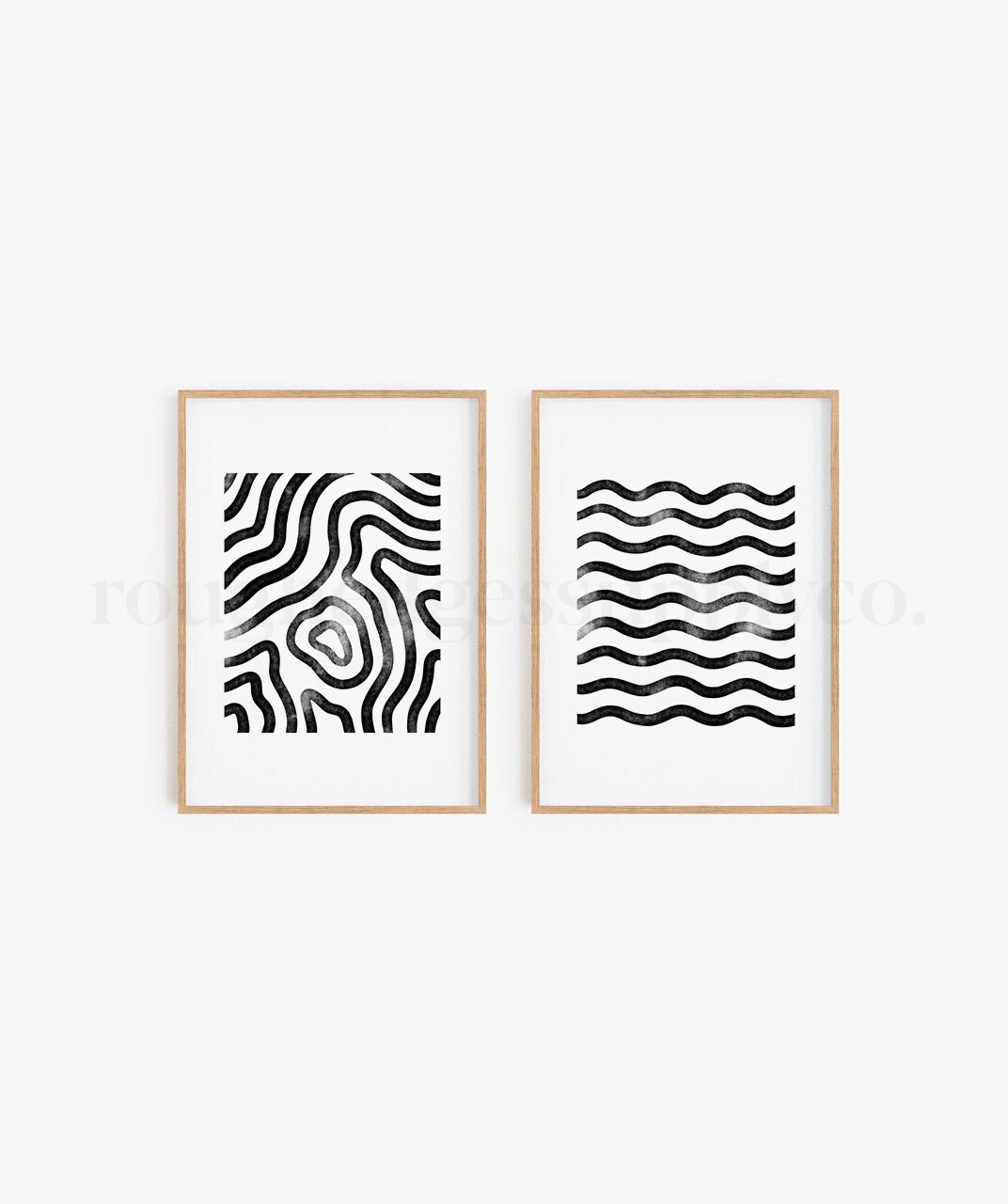 Set of 2 Digital Prints Abstract Art Prints Abstract Wall Etsy