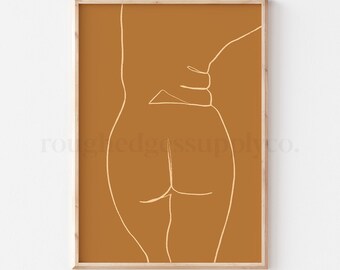 Body Positive Line Art, Female Figure Art Print, Minimalist Wall Art, Printable Wall Art, DIGITAL DOWNLOAD, Digital Art Print, Line Drawing