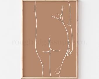 Body Positive Line Art, Female Figure Art Print, Minimalist Wall Art, Printable Wall Art, DIGITAL DOWNLOAD, Digital Art Print, Line Drawing