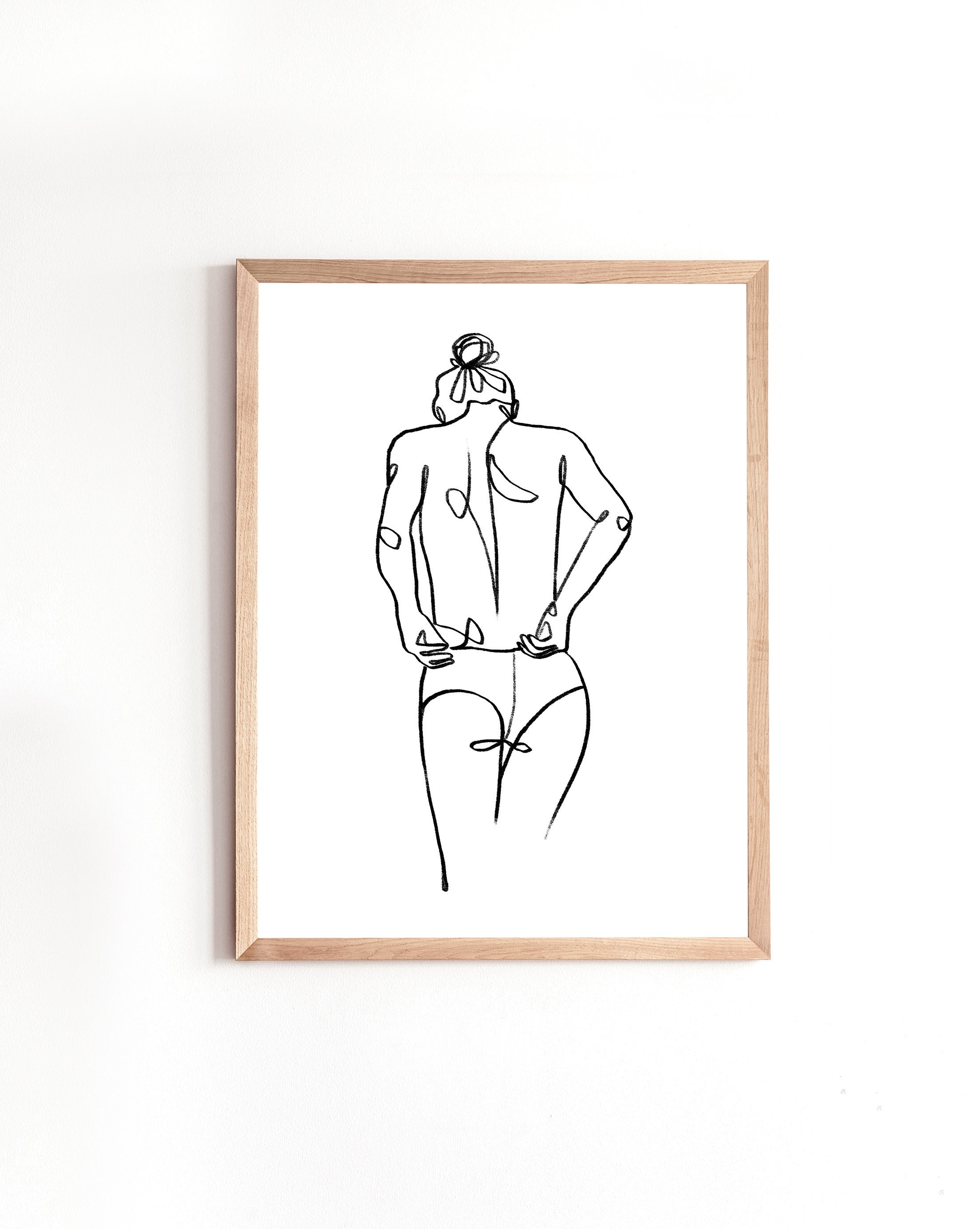 Naked woman line drawing