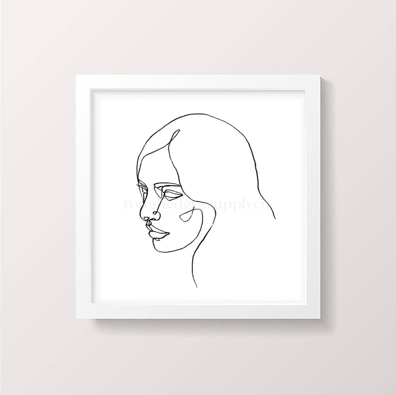 Abstract Woman Female Portrait Female Face Minimalist Wall - Etsy