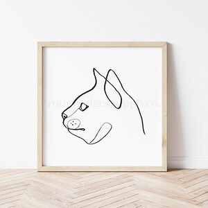 Cat Art Print, Line Drawing, Line Art, Cat Pet Portrait, Cat Lover Gift, Animal Art, Nursery Room Wall Decor, DIGITAL DOWNLOAD image 4