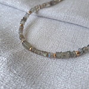 Labradorit Halskette, Gold filled und Labradorit Halskette, Edelstein Halskette, Labradorit Schmuck, Frauen Halskette, MayliStudio Halskette