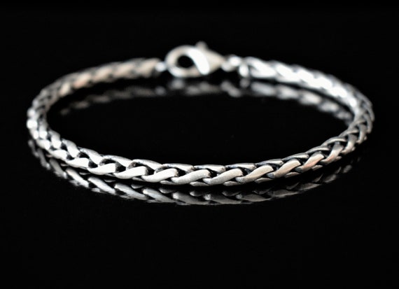 Mens Silver Bracelet, Mens Bracelet, Mens Chain Bracelet, Mens Bracelet  Silver -  Australia