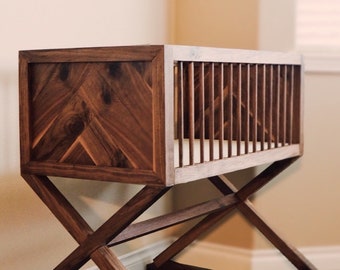 walnut crib etsy