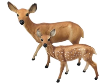 Deer Figures Bundle Traditional Breyer Fawn and Doe with spots  DEER FAMILY