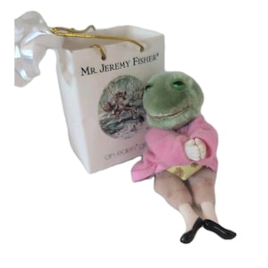 Vintage Beatrix Potter MR. Jeremy Fisher Plush Frog Eden Peter Rabbit