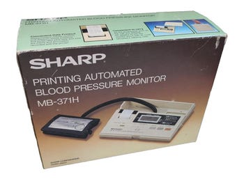 Vintage Sharp Printing Automated Blood Pressure Monitor Mb-371h - New