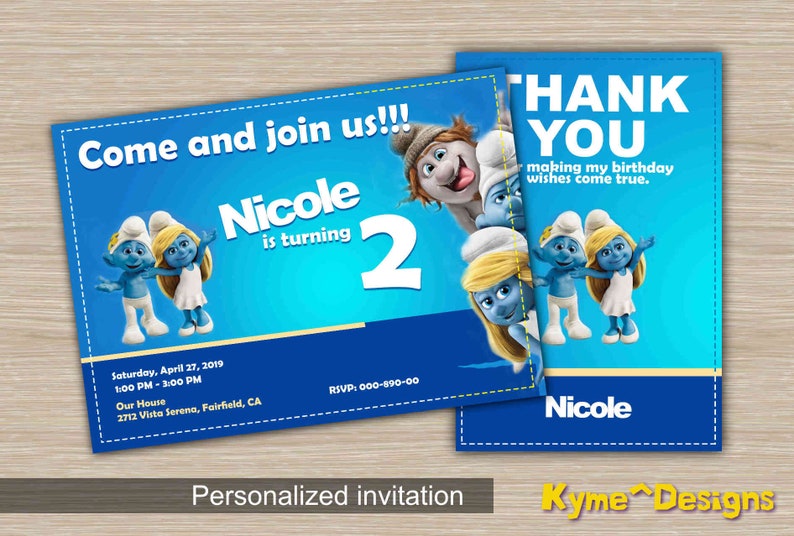 Personalized Printable Invitation Digital Birthday Invitation Etsy