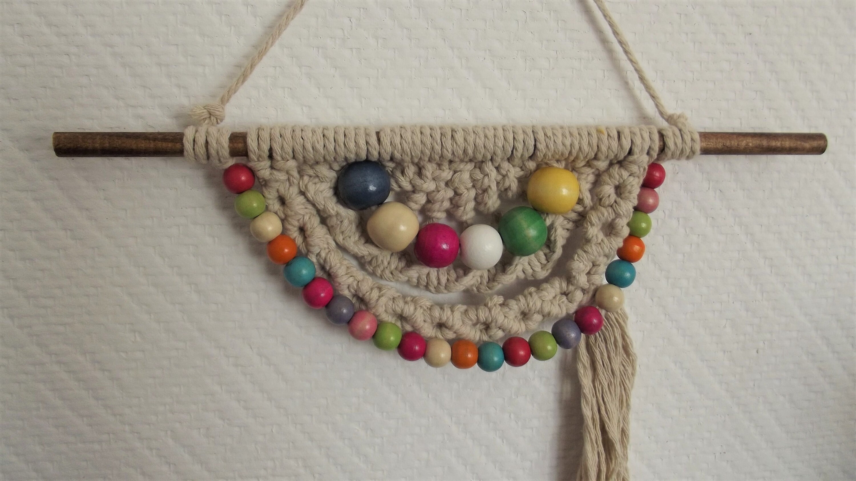 Suspension Murale en Macramé Dans Le Style Bohême