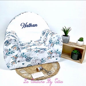Fauteuil enfant, fauteuil enfant à personnaliser, fauteuil enfant club, fauteuil club enfant savane animaux koala