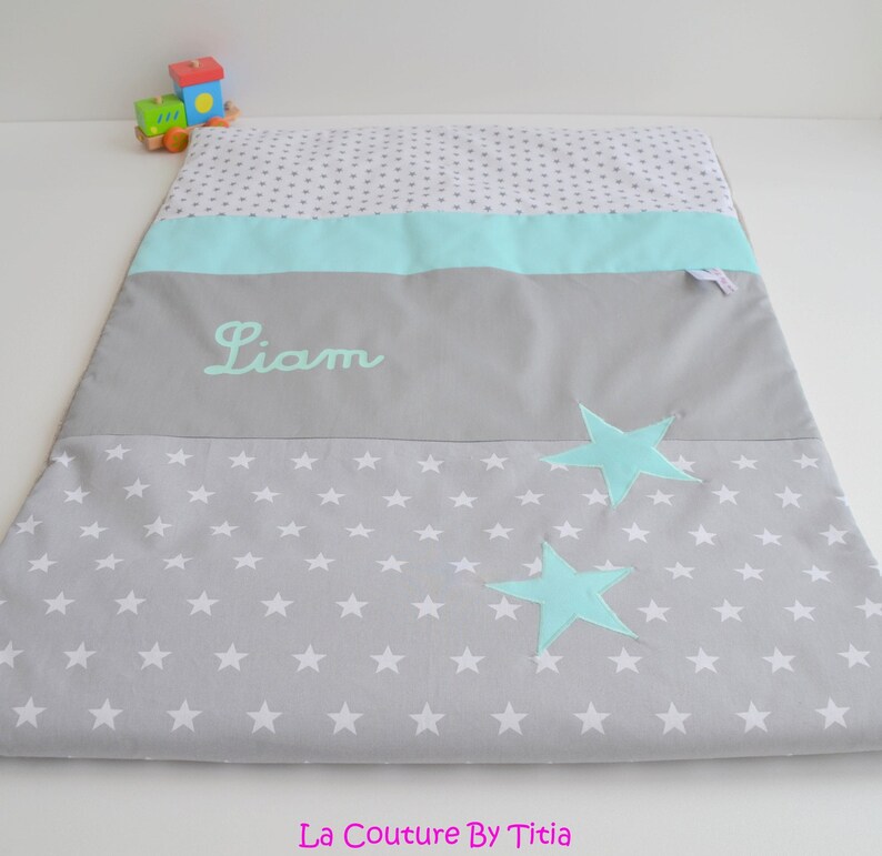 Plaid Hand Made Star Grey And Green Personalized Lacouturebytitia Personalized Baby Blanket Home Living Blankets Throws Vadel Com