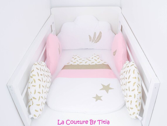 Cloud Bed Tower Cushions Made Hand Pink Stars White Gold Etsy