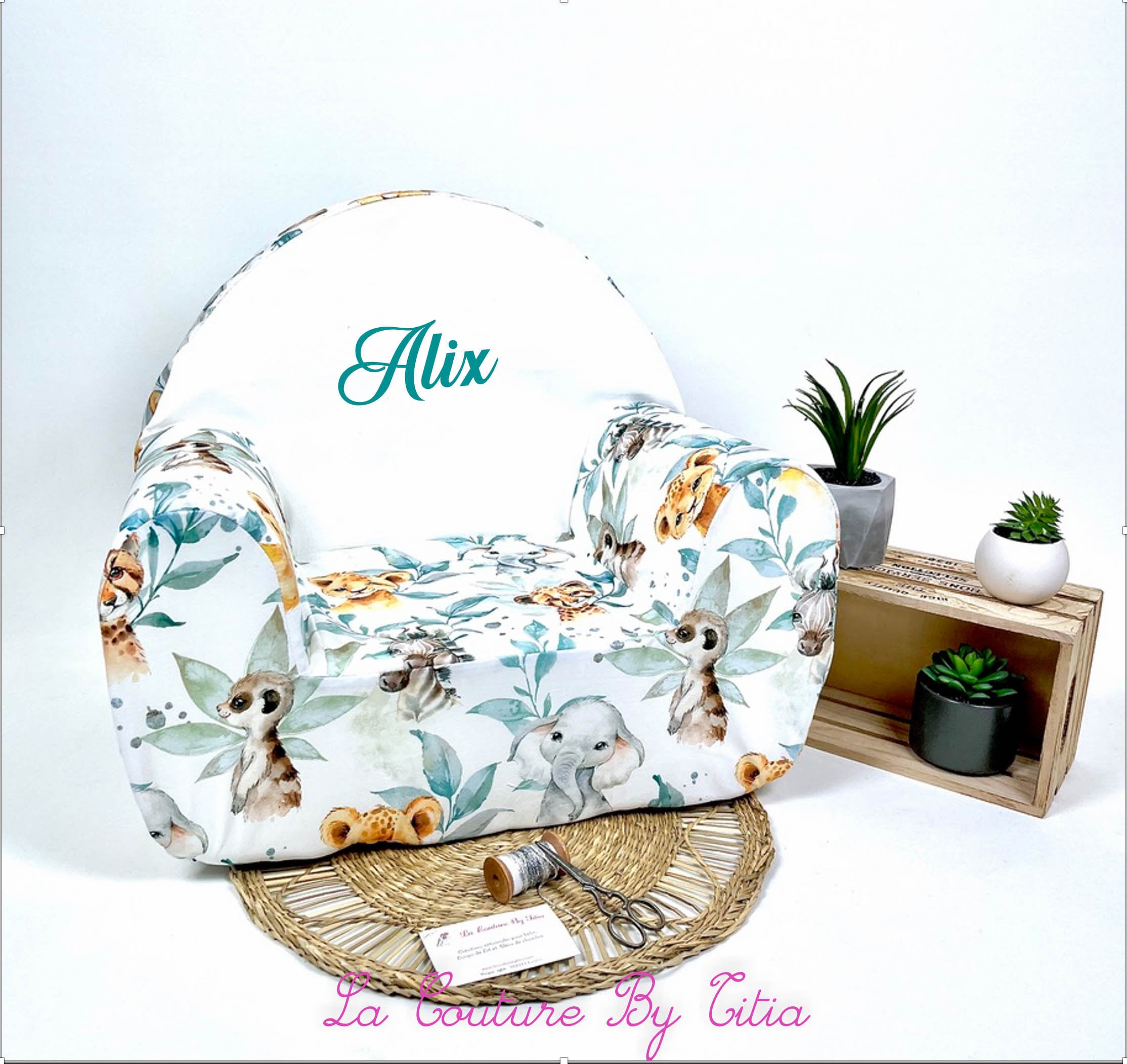 Fauteuil Enfant, Fauteuil Enfant À Personnaliser, Club, Club Savane Safari, Jungle