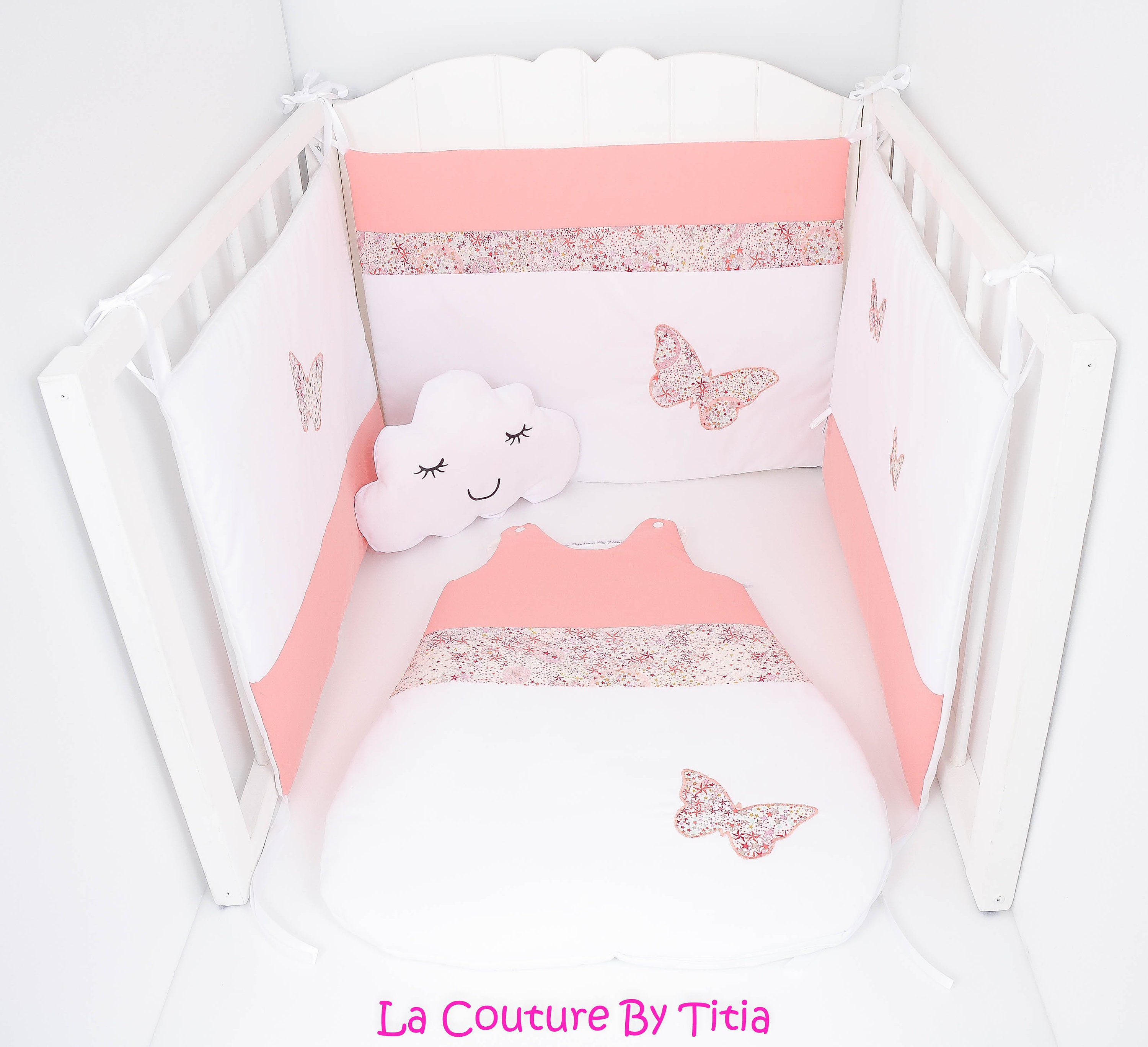 White Hand Made Bed Tower And Butterfly Liberty Adelajda Coral Etsy White Hand Made Bed Tower And Butterfly Liberty Adelajda Coral Etsy