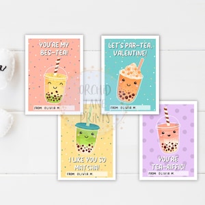 Té Boba, Té De Burbujas, San Valentín En El Aula, Boba, Té Con Leche, Día De San Valentín, San Valentín Imprimible, San Valentín Para Niños, Clase De San Valentín