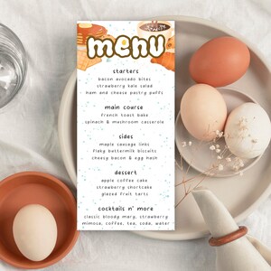 Lets Brunch Invite, Brunch Invitation, Girls Brunch, Bridal Brunch, Editable Brunch Menu, Bar Menu, Printable Menu, Printable Place Cards
