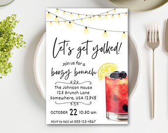 Invitation Template, Brunch Invitation, Brunch Invitation Template, Editable Invite, Adult Brunch, Brunch Party, Boozy Brunch Invitation