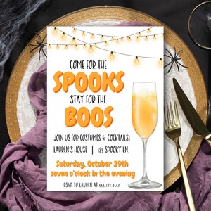 Adult Halloween Party Invitation, Editable Halloween Invitation, Halloween Party Invitation Template, Adult Costume Party, Cocktail Party