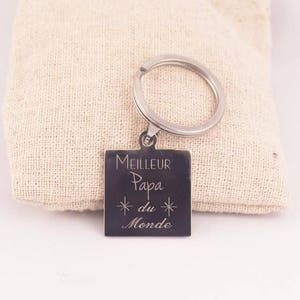 Porte-Clés Meilleur Papa - Porte-Clés Personnalisé Gravé fête des pères, fête des papas