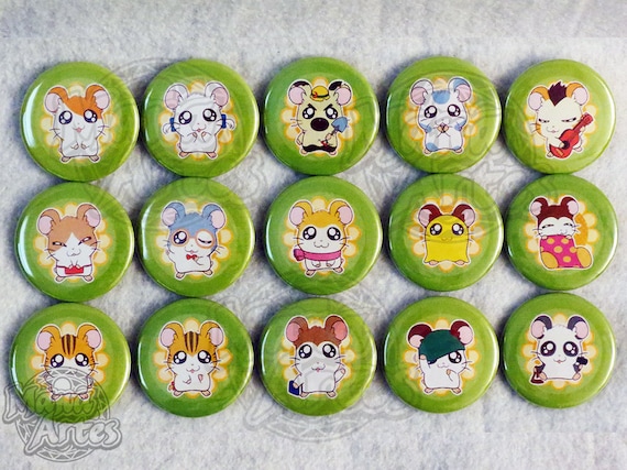 Hamtaro Ham Ham Button Pick your own 1 Hamtaro Ham Hams Double Sided Pillow