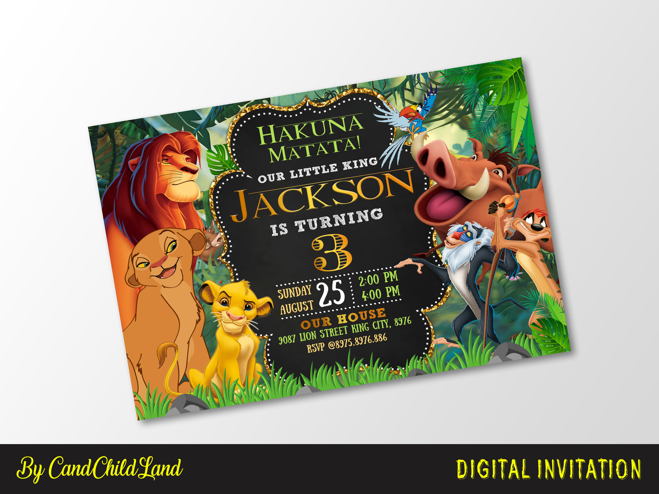 Carte Anniversaire Roi Lion Gratuite Invitation d'anniversaire de film de Roi Lion invitation - Etsy Canada