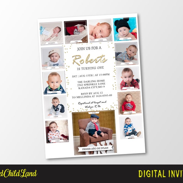 Photo Collage Invite Etsy