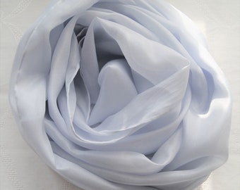 CHOICE OF SIZE - Silk scarf in many sizes - light blue - 100% silk