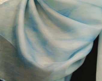 1873 /// Silk scarf in Shibori technique - approx. 90 x 90 cm