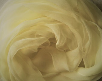 13 /// Chiffonschal - vanille uni -  ca.45x180cm