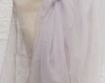 1823 /// Estola de novia/bufanda de gasa/chal de hombro - uni gris ágata - aproximadamente 200 x 90 cm