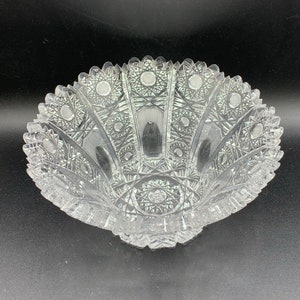 Vintage European Bohemian Cut Glass Mayo Small Dishl!  Brilliant Shine and Sparkle!