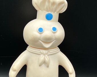 Vintage Squeak Toy - Pilsbury Dough Boy - Rubber Squeaking Doll