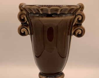 Vintage Brown Art Deco Urn Style Vase - Beautiful!!