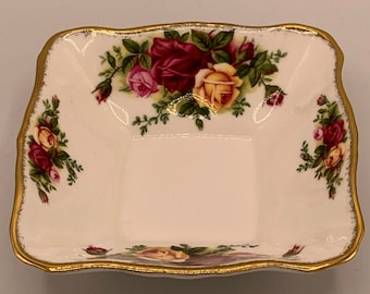 Royal Albert Old Country Roses Trinket Dish: Vintage Porcelain Bowl